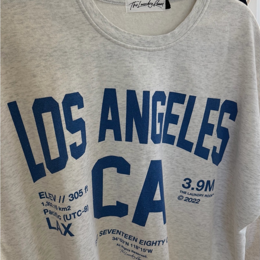 The Laundry Room Gray Los Angeles Crewneck Sweater - Picture 2 of 2